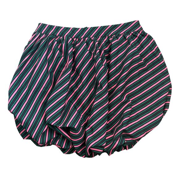 New Wicked Paul Tazwell Striped Pink Green Black Bubble Mini Skirt XXL - Picture 2 of 6